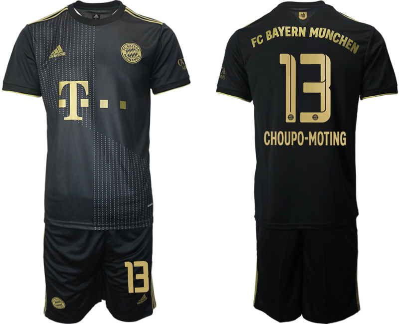Men 2021-2022 Club Bayern Munich away black #13 Adidas Soccer Jersey->bayern munich jersey->Soccer Club Jersey